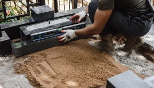 Бетонное основание под памятник