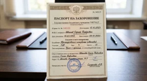Паспорт захоронения