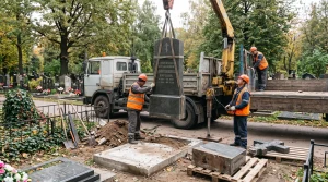 Куда деть памятник с могилы при замене