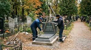 Как установить памятник на могилу
